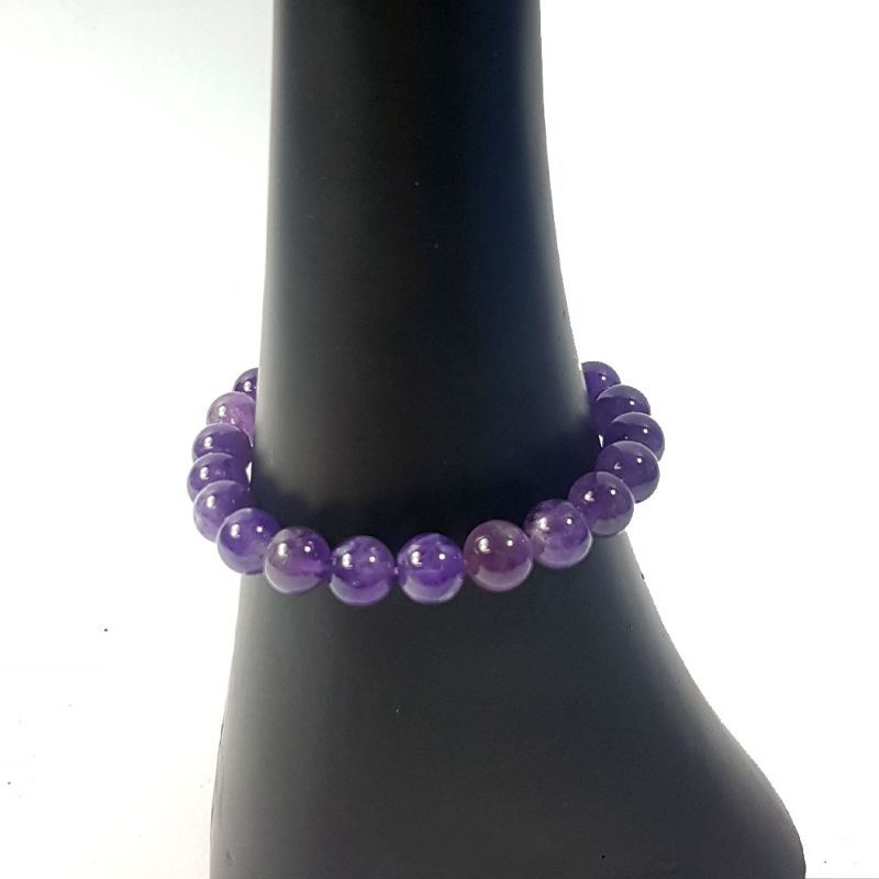 Amethyst 8mm Bead Bracelet (Pack of 3)
