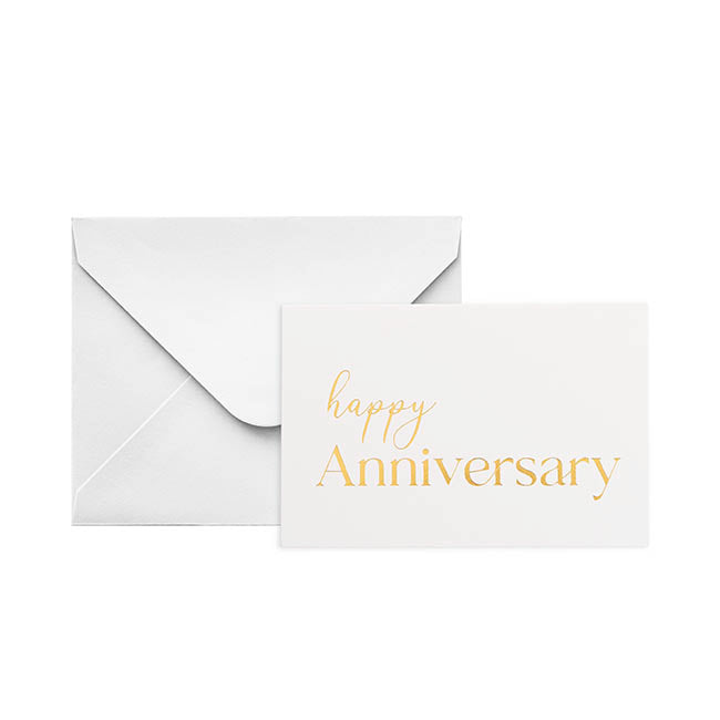 Gold Foil Card & Envelope Anniversary Pack 25