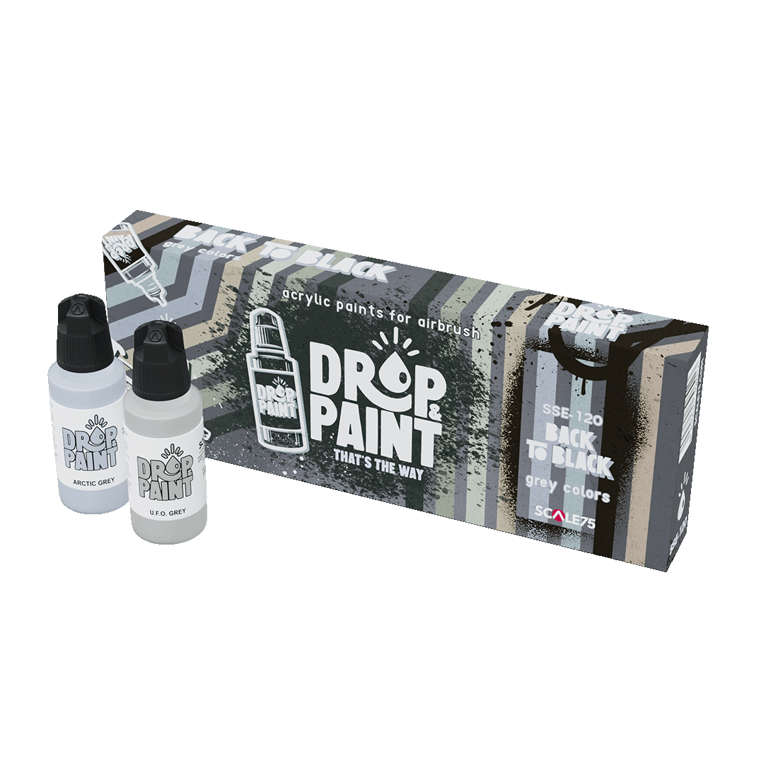 Scale 75 - Drop and Paints - Back To Black Paint Set