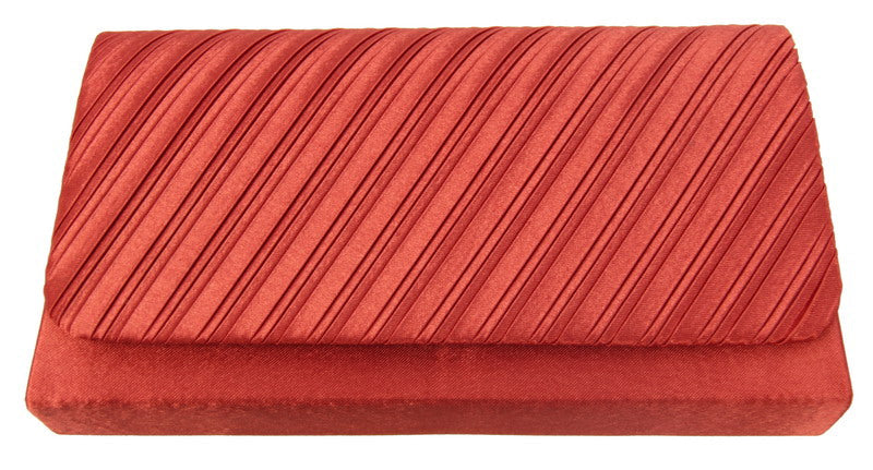 Crinkle Evening Bag - Rust