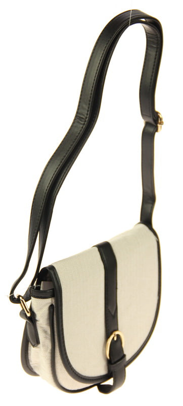 Handbag Half Round with Buckle Bag - Black