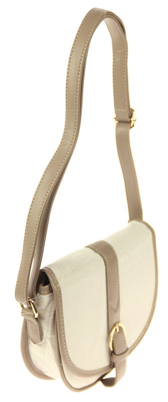 Handbag Half Round with Buckle Bag - Taupe