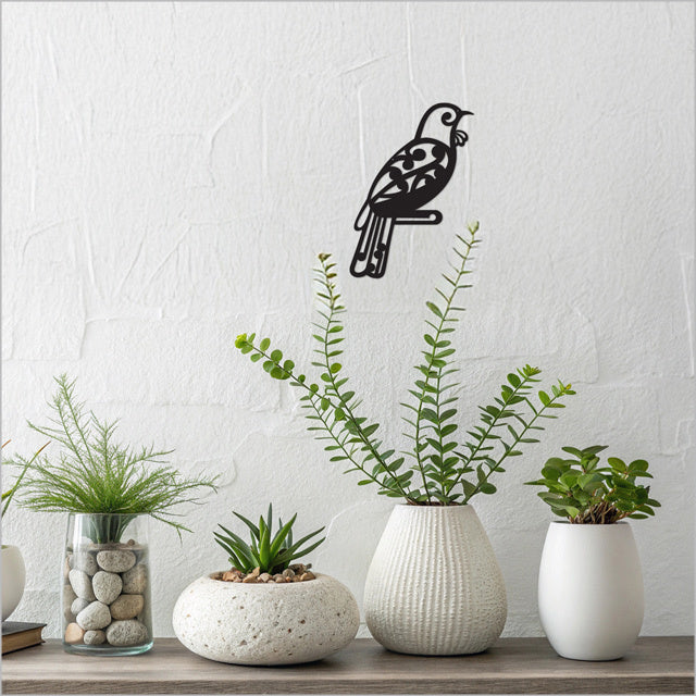 Wall Art - Koru Tui (Black Acrylic)