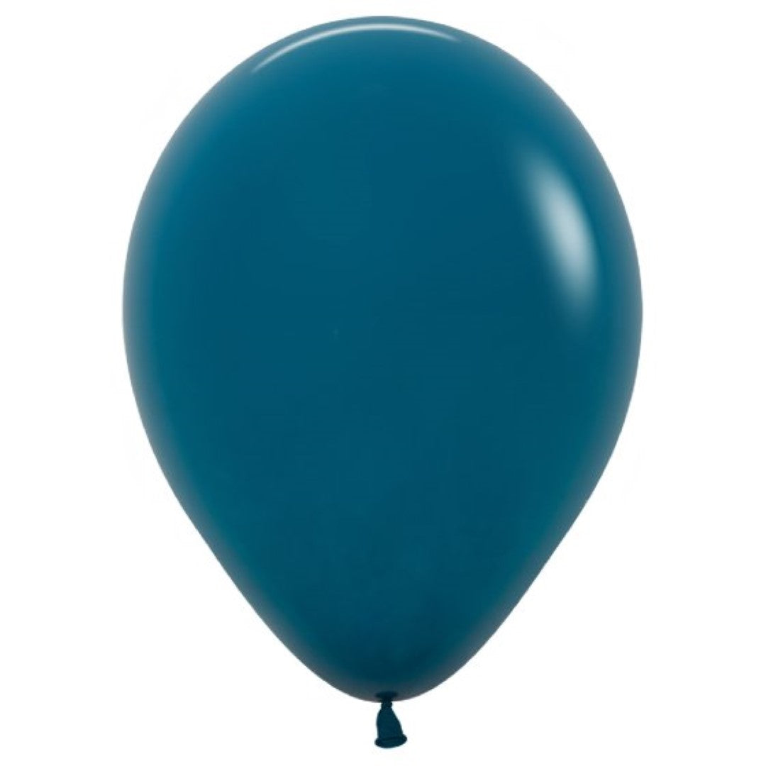 Sempertex 30cm Fashion Deep Teal Latex Balloons 035, - Pack of 25