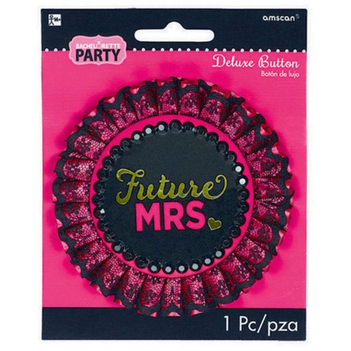 Elegant Sassy Bride Deluxe Button showcasing bride status, perfect for wedding celebrations and bachelorette parties.