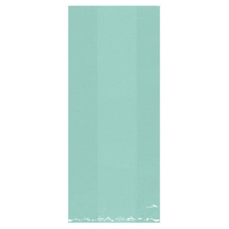 Small Robin's Egg Blue cello party bags, pack of 25, perfect for gifts and favors at celebrations.