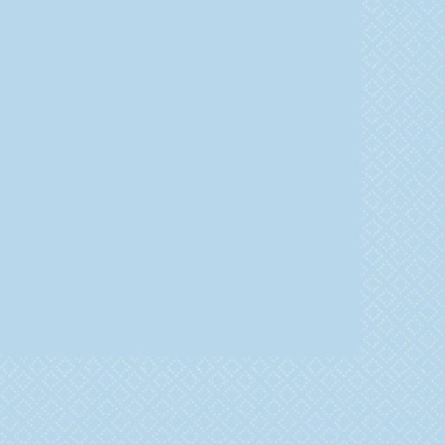 40 pastel blue 2-ply dinner napkins, durable and stylish for occasions and everyday use.