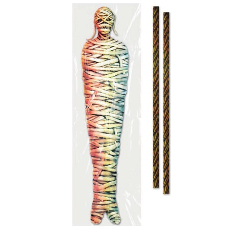 Beistle Mummy Tree Wrap Decoration, 152cm x 40cm, for spooky Halloween decor on trees and lampposts.