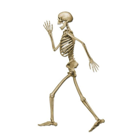 95cm jointed skeleton decoration with movable limbs, perfect for Halloween parties and spooky home décor.
