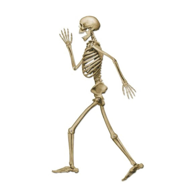 95cm jointed skeleton decoration with movable limbs, perfect for Halloween parties and spooky home décor.