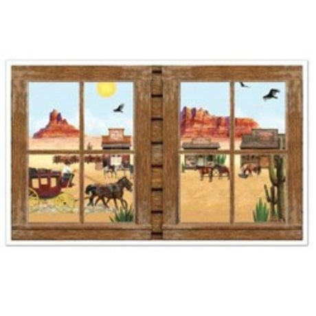 Western-themed cutout prop resembling a rustic window, perfect for photo opportunities at events like parties and weddings.