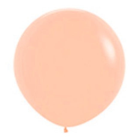 Set of 2 oversized 90cm peach blush latex balloons, perfect for elegant party decor and celebrations.