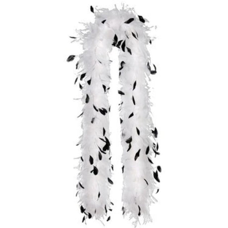Luxurious 183cm Roaring 20's Feather Boa, perfect for vintage parties and flapper costumes.