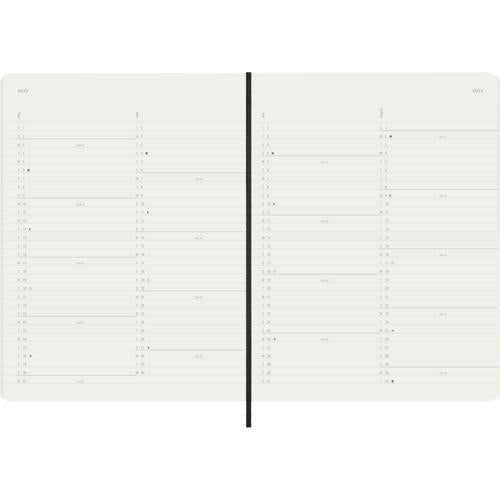 2027 Moleskine Monthly Softcover XL Black 12-Month Diary