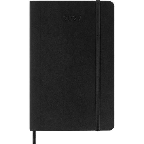 2027 Moleskine Weekly Horizontal Softcover Pocket Black 12-Month Diary
