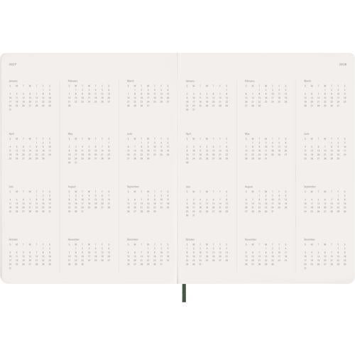 2027 Moleskine Essential Softcover Weekly Vertical XXL Myrtle Green Planner