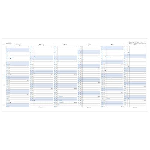 2027 Filofax Year Planner Vertical A4 Organiser Refill