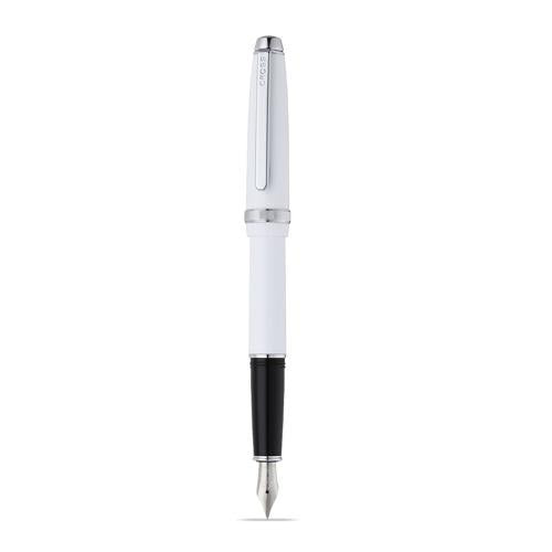 Fountain Pen - Cross Lume White with Chrome Trim Medium Nib