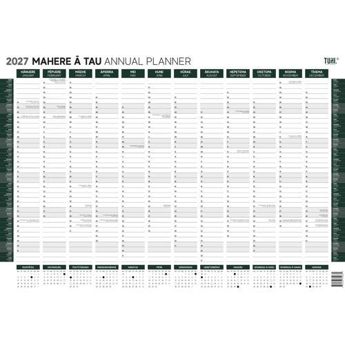 2027 A2 Maori Double-Sided Wall Planner Unlaminated - Tuhi