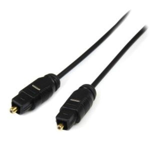 15ft StarTech Digital Optical Audio Cable with Toslink connectors for clear, interference-free home theater sound.