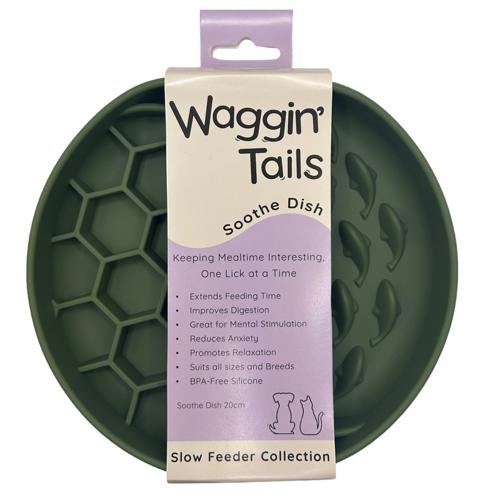 Dog - Slow Feeder Soothe Dish Olive 20cm