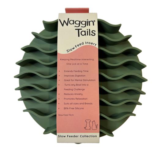 Dog - Slow Feeder Insert Olive Wave 15cm