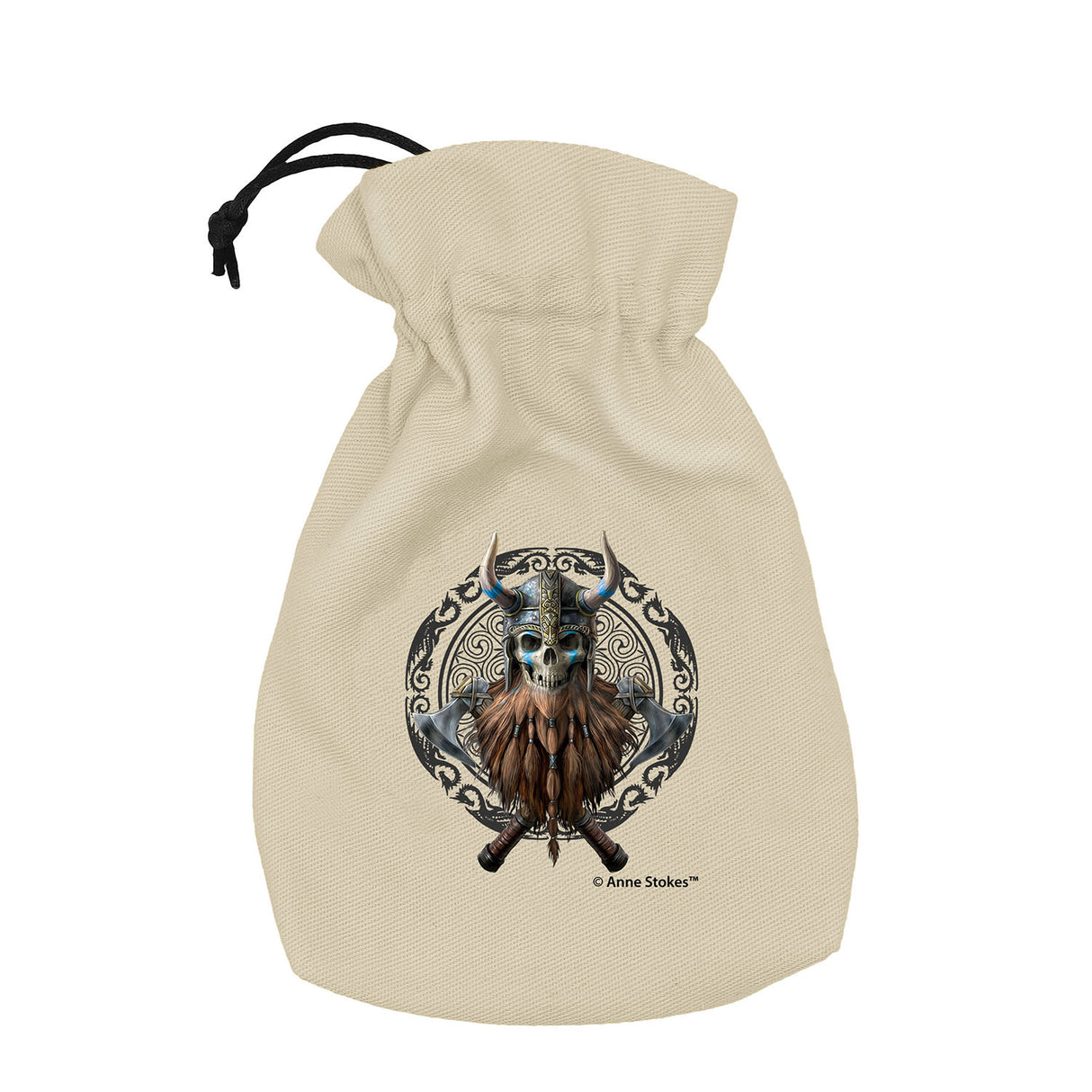 Q Workshop - Anne Stokes - Dice Pouch - Viking Skull