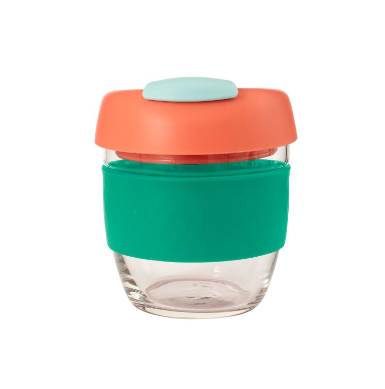 Avanti Glass GoCup Travel Mug 236ml Grn/Coral/Seafm