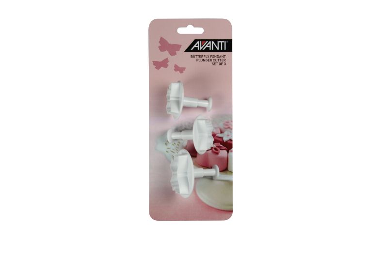 Avanti Butterfly Fondant Plunger Cutter Set 3pce