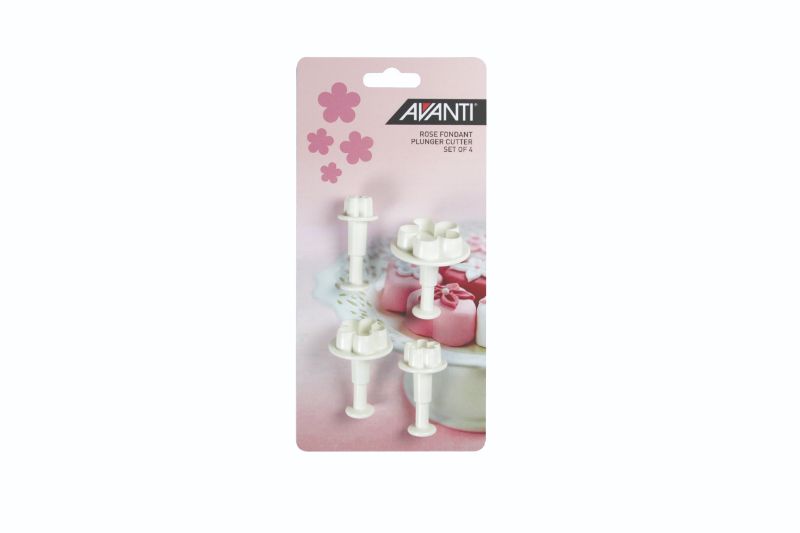 Avanti Rose Fondant Plung Cut Set - 4pc