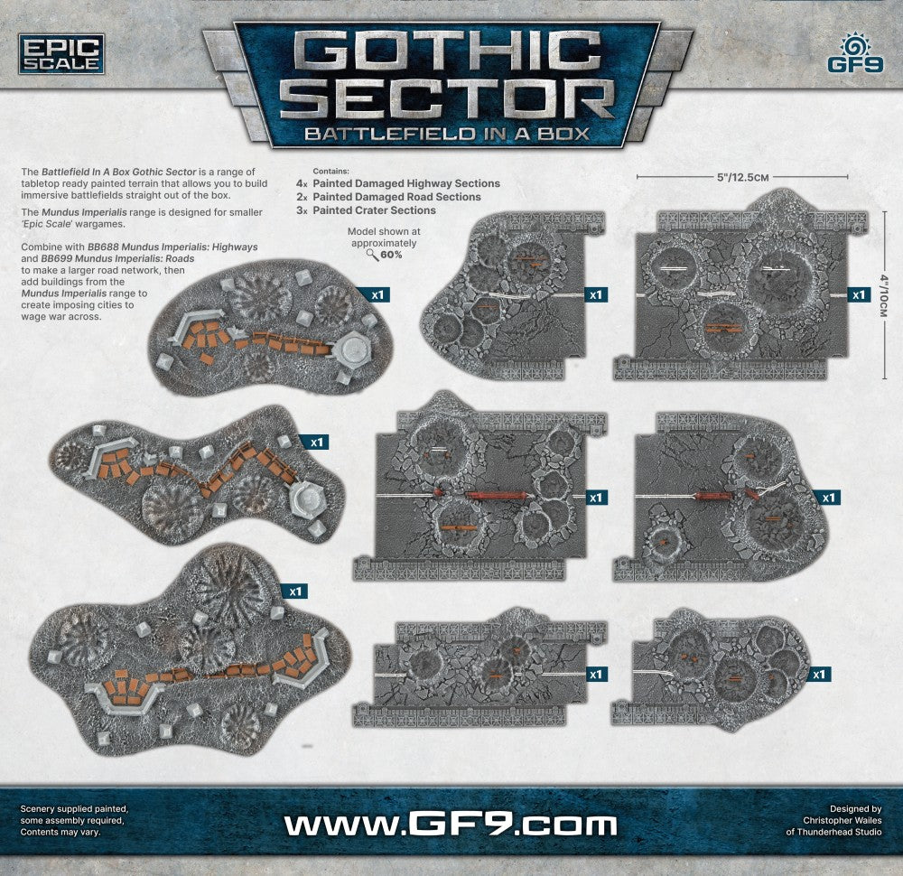 Battlefield in a Box: Gothic Sector - Mundus Imperialis: Damaged Roads