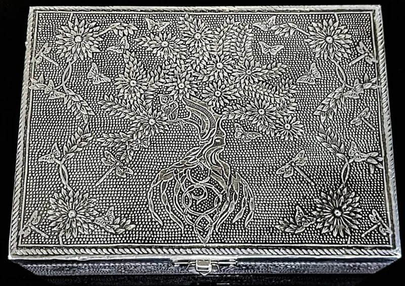Jewellry Box - Silver Tree of Life (18cm)