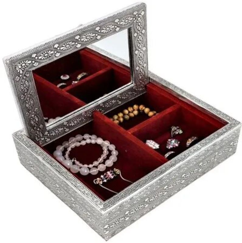 Jewellry Box - Silver Rose (25cm)