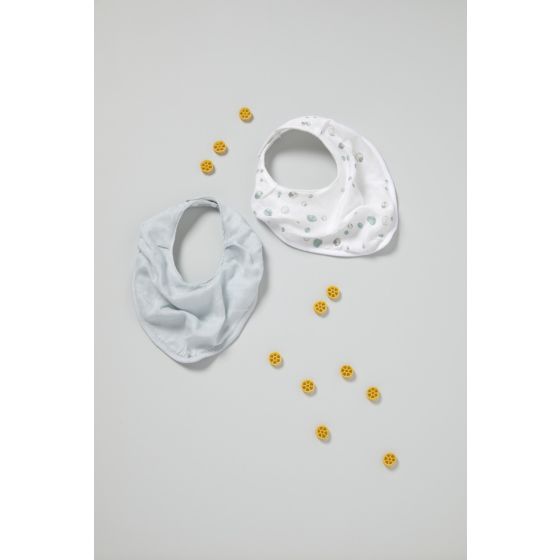 Little Bamboo Muslin Bib 2pk Whisper - Little Bamboo