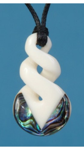 Pendant - Bone Double Twist - Kiwiana - Version 1