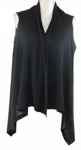 Sleeveless Cape - Black
