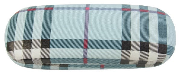 Plaid Glasses Case - Blue