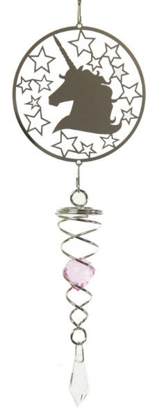 Small Unicorn Wind Spinner - Pink
