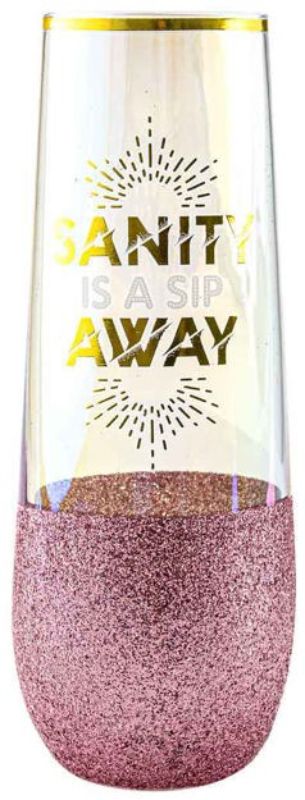STEMLESS CHAMPAGNE Glass - SANITY GLITTERATTI