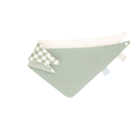 Bandana Bibs 2pk - Gingham Sage - All4Ella