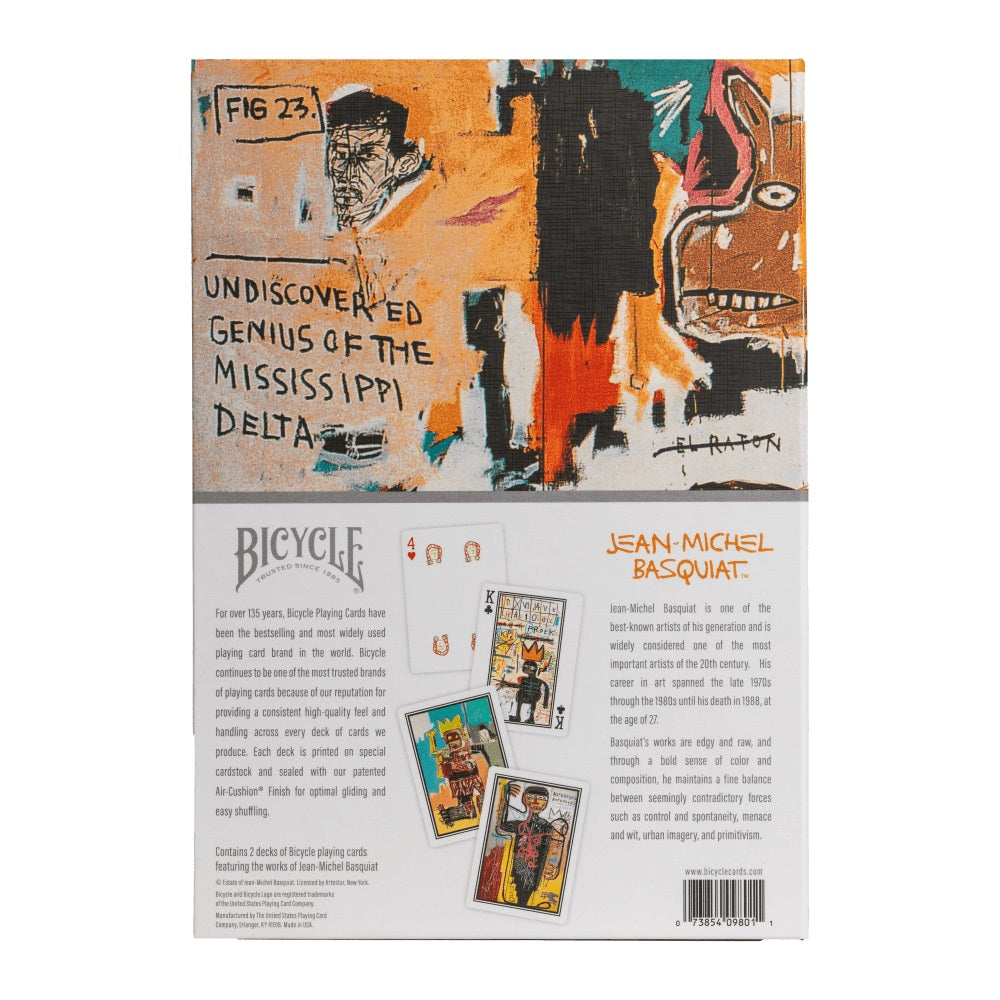 Bicycle Artist Series Jean-Michel Basquiat Red/Blue 2pk Boxed Set LIMITED SERIES