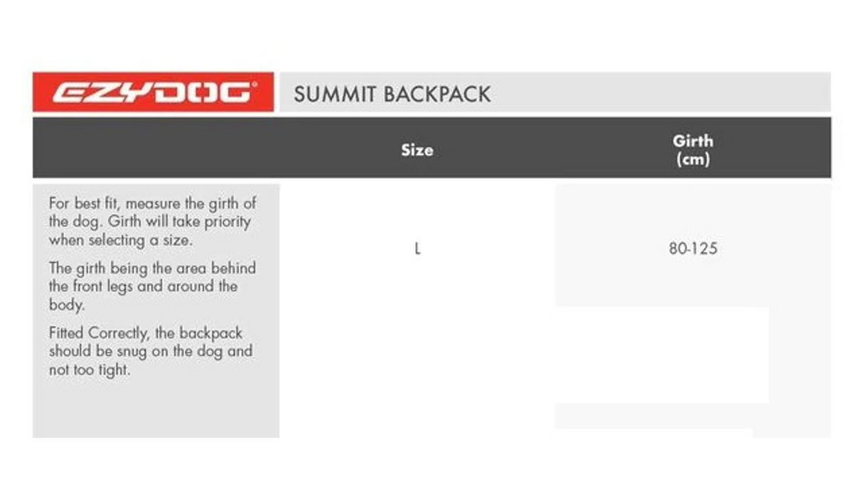 ED Summit Backpack for Dogs (Red) - Large