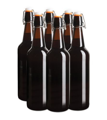 Mad Millie Reusable Brown Glass Flip Top Bottles 750ml x 6