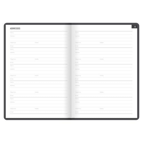 A5 Address Book Slate Letts Conscious