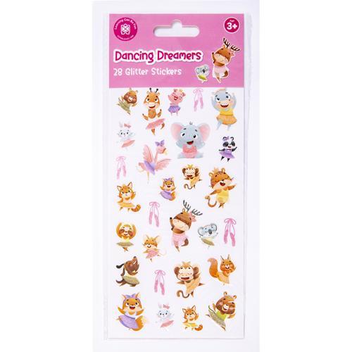 Kids Glitter Sticker Set Dancing Dreamers 28-Piece LCBF