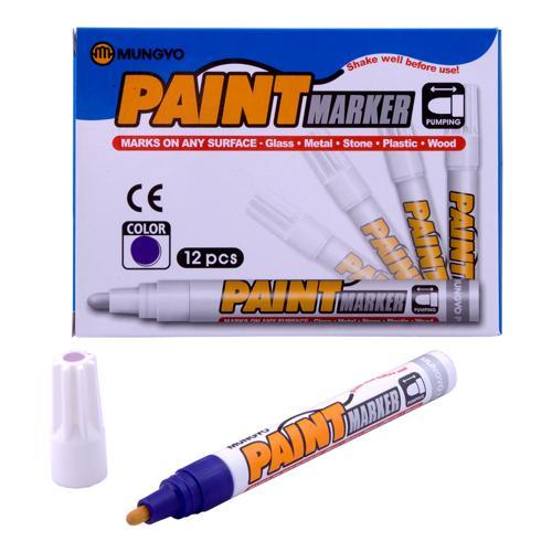 Oil-Based Permanent Paint Markers Violet 12 Pack Mungyo