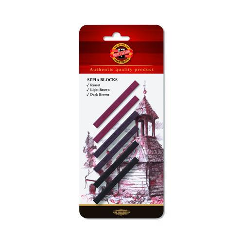 Sepia Drawing Blocks Assorted 6 Pack Koh-I-Noor 4392