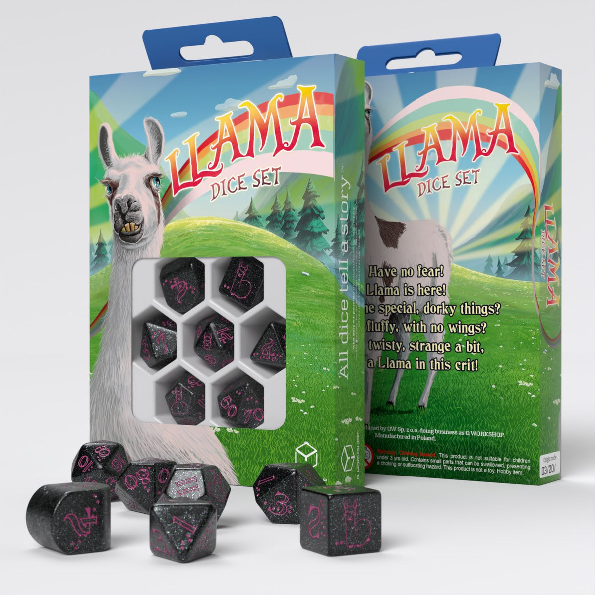 Q Workshop - Llama - Spitty Dice Set 7