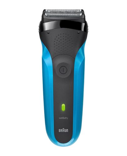 Braun Series 3 Flex Shaver - Wet/Dry, an electric shaver with 3 pressure-sensitive elements for effortless shaving.