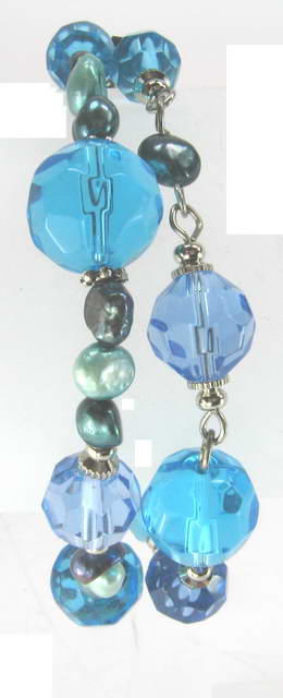 Bracelet - Bead & Crystal - Blue - Version 4